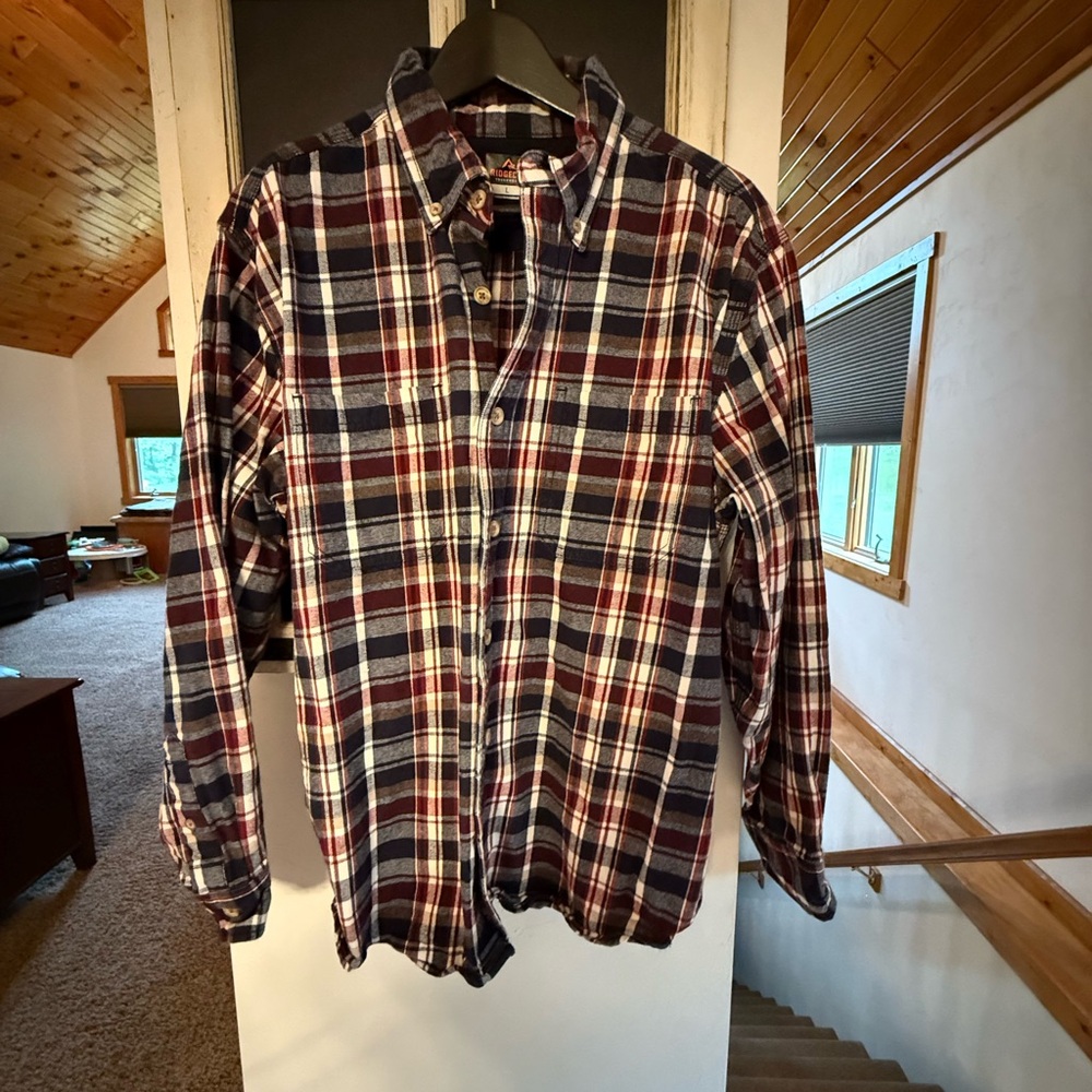 Ridgecut Toughwear Plaid Button-Up Shirt - Men's Size Large